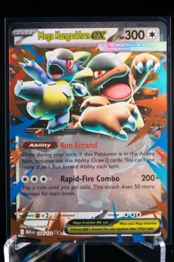 Mega Kangaskhan ex 104/132 Mega Evolution Holo Pokemon Card TCG NM - Image 1