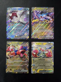 Pokemon ex Card Lot (4) - Cetitan ex, Raging Bolt ex, Koraidon ex NM/Mint! - Image 1