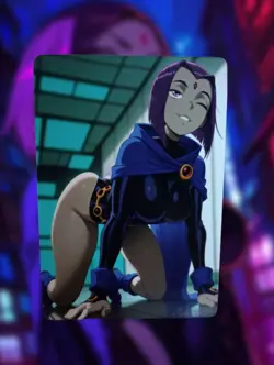 Raven Justice League Anime Waifu Sexy Goddess Doujin Lewd Hentai Card - Image 1