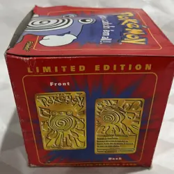 Pokemon Poliwhirl 23k Gold Plated Trading Card & Pokeball Burger King Sealed - Image 3