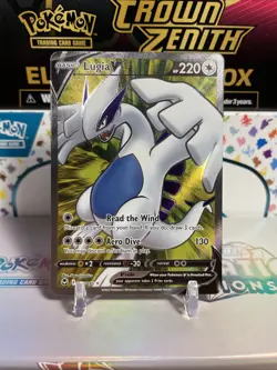 Lugia V 185/195 Silver Tempest Full Art Ultra Rare Holo Pokemon Card NM - Image 1
