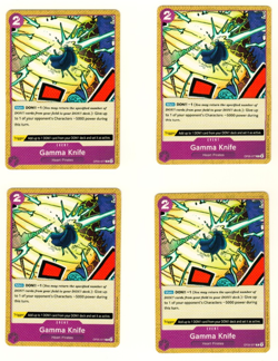 Set of 4 Gamma Knife OP05-077 Awakening of the New Era One Piece Trading Card - Image 3