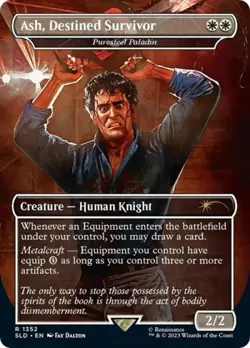 Ash, Destined Survivor - Puresteel Paladin -Foil Near Mint MTG Secret Lair - Image 1