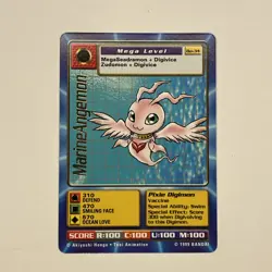 MarineAngemon Bo-34 Gold Text Digimon Card Game 1999 Bandai NM - Image 1