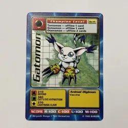 Gatomon Bo-15 Gold Text Digimon Card Game 1999 Bandai NM - Image 1