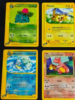 Pokemon Card Lot Ivysaur, Charmeleon, Wartortle, and Pikachu - Image 1