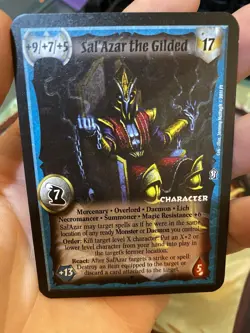 Warlord Saga of the Storm Sal'Azar the Gilded Overlord 4E Promo Card - Image 3