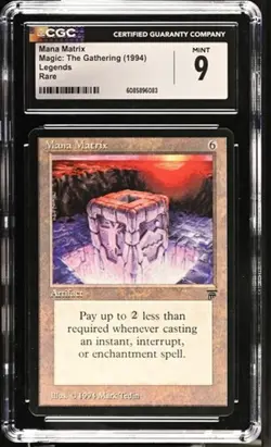 Mana Matrix. Legends Mtg. CGC 9 Mint! - Image 1