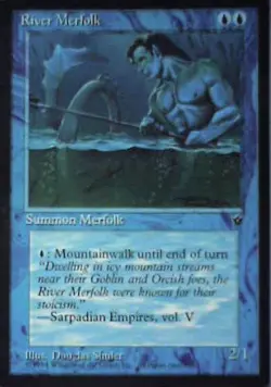 River Merfolk - Fallen Empires: #24, Magic: The Gathering Nm R100 - Image 1