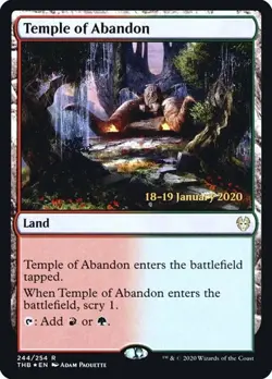 Temple of Abandon - Foil Prerelease Promo THB NM MTG - Image 1