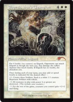 Elspeth, Sun’s Champion MTG 2013 Secret Lair 30th Countdown Retro Frame - Image 1