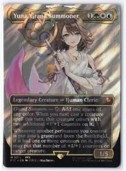 Yuna, Grand Summoner (Borderless) (Surge Foil) M Commander: FINAL FANTASY 216 NM - Image 1