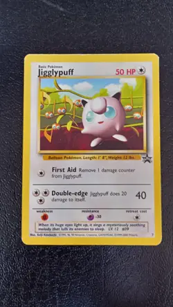 Jigglypuff Pokemon TCG WOTC Black Star Promo 7 Vintage MP - Image 1