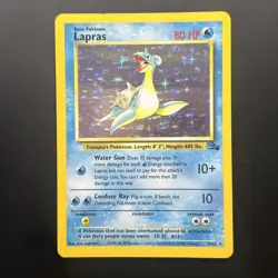 1999 Pokemon Fossil Holo Lapras #10/62. MP - Image 1