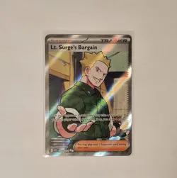 2025 Pokemon Mega Evolution MEG EN Lt. Surge's Bargain Ultra Rare #170/132 - Image 1