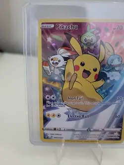 Pokemon Pikachu SWSH020 Full Art Sword & Shield Black Star Promo - Image 4