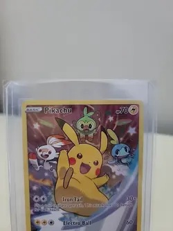 Pokemon Pikachu SWSH020 Full Art Sword & Shield Black Star Promo - Image 5