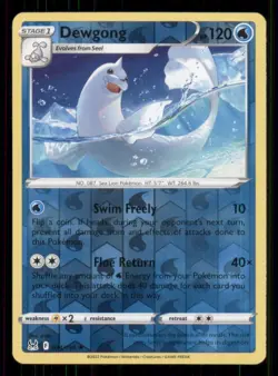 Dewgong SWSH11: Lost Origin #034/196 Rare Reverse Holo Pokemon LP - Image 1
