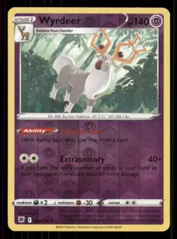 Wyrdeer SWSH10: Astral Radiance #069/189 Rare Reverse Holo Pokemon LP - Image 1