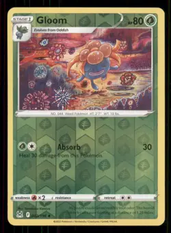 Gloom SWSH11: Lost Origin #002/196 Uncommon Reverse Holo Pokemon LP - Image 1
