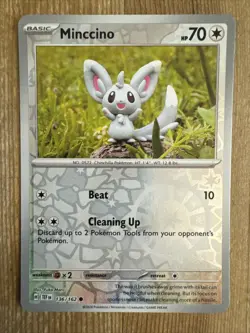 Pokemon TCG Minccino Scarlet & Violet-Temporal Forces 136/162 Reverse Holo... - Image 1