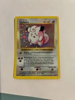 Clefairy 005/102 Base Set (Shadowless) Holo Pokemon TCG NM - Image 1