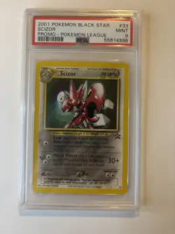 Pokemon League 2001 Black Star Promo Scizor #33 PSA 9 Mint - Image 1