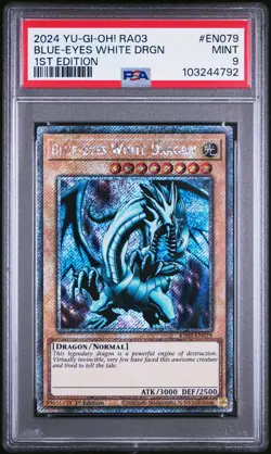 2024 YU-GI-OH! RA03-QUARTER CENTURY BONANZA 1ST ED BLUE-EYES WHITE DRAGON PSA 9 - Image 1
