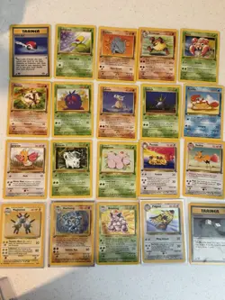 96 Card Pokemon TCG Lot - Base Set, Gym Heroes, Fossil, Jungle W/ Holos & 1st Ed - Image 1