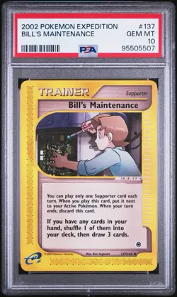 Bill's Maintenance 137/165 PSA 10 GEM MINT Expedition Base Set Pokemon Card - Image 1