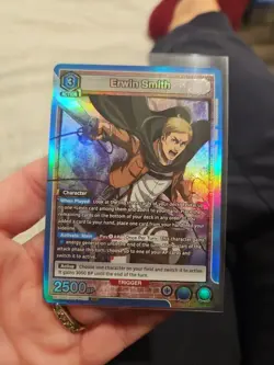 Erwin Smith (002) UE10BT Attack on Titan Union Arena Super Rare PACK FRESH Card - Image 1