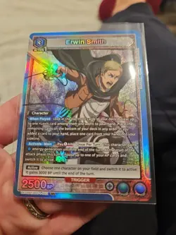 Erwin Smith (002) UE10BT Attack on Titan Union Arena Super Rare PACK FRESH Card - Image 2