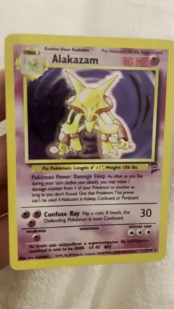 Alakazam Holo Pokemon TCG Card 1/130 Base Set 2 *read description* - Image 2