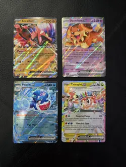 Pokemon ex Card Lot (4) - Koraidon ex, Dachsbun ex, Palafin ex, NM/Mint! - Image 1