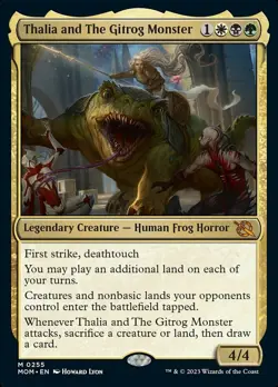 [1x] Thalia and The Gitrog Monster Near Mint, English March of the Machine MTG M - Image 1