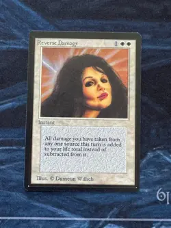 MTG BETA Reverse Damage Magic The Gathering Vintage NM Rare - Image 1