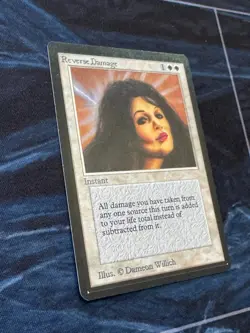MTG BETA Reverse Damage Magic The Gathering Vintage NM Rare - Image 3