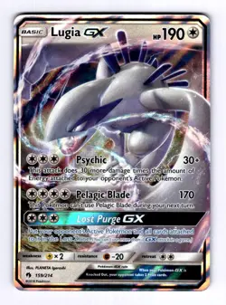 Lugia GX SM - Lost Thunder #159 (2018) Ultra Rare Holo NM Pokemon - Image 1