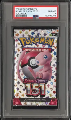 2023 POKEMON INT'L SCARLET & VIOLET 151 FOIL PACK FOIL PACK PSA 8 - Image 1