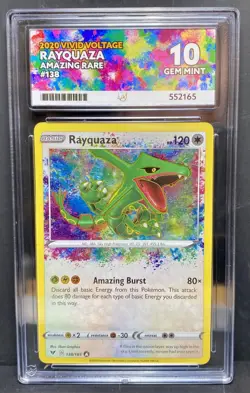 Pokemon TCG SWSH Vivid Voltage Rayquaza Card 138/185 ACE 10 GEM MINT 💎 - Image 1