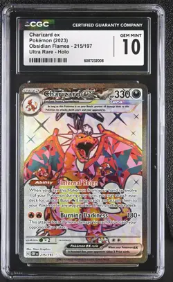 2023 POKEMON SV OBSIDIAN FLAMES #215 CHARIZARD EX ULTRA RARE CGC 10 - Image 1