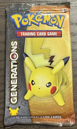Pokemon TCG Factory Sealed Generations Booster Pack Pikachu Art - Image 1