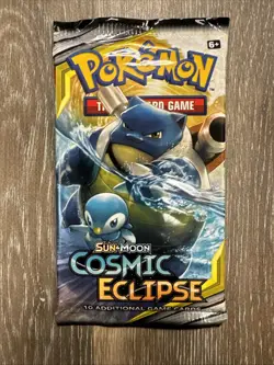 Pokemon TCG: Sun & Moon Cosmic Eclipse Booster Pack Tag Team New Sealed - Image 1