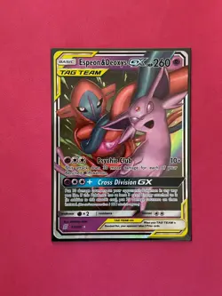 Pokemon - Espeon & Deoxys GX 72/236 Unified Minds 2019 Holo Full Art Rare NM - Image 3