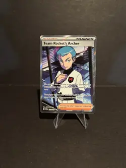 Team Rocket's Archer 223/ 182 Destined Rivals Ultra Rare Holo Pokemon TCG NM - Image 1