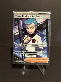 Team Rocket's Archer 223/ 182 Destined Rivals Ultra Rare Holo Pokemon TCG NM - Image 2