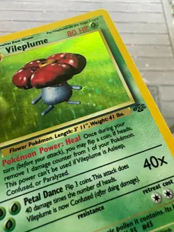 Pokemon Vileplume Holo Rare Jungle Unlimited 15/64 WOTC Vintage LP - Image 2