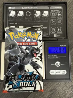 Heavy 22.84! Pokemon TCG SV 10.5 Black Bolt Booster Pack Sealed! Demi-God Pack!U - Image 1