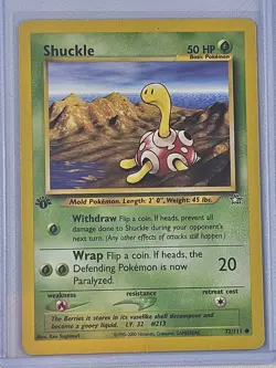 Shuckle 72/111 1st Edition Neo Genesis Common Pokemon - NM / LP - Image 1