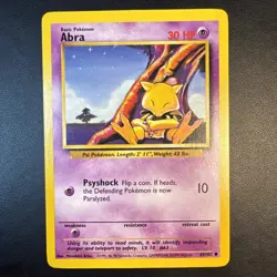 Pokemon TCG- Abra- 43/102 Unlimited Base Set/common - Image 1
